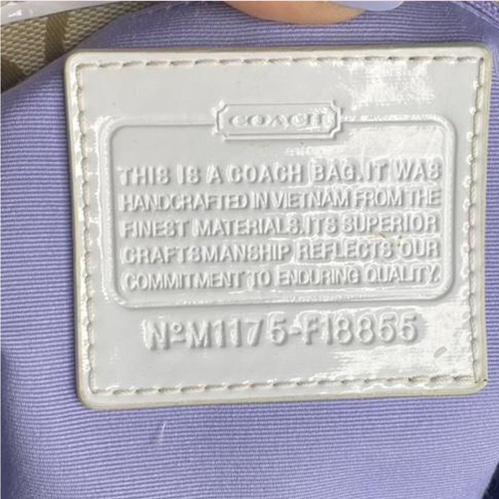 Coach Vintage 2000s Kyra Daisy Signature Tote/ Crossbody- Tan/ White - Picture 8 of 8